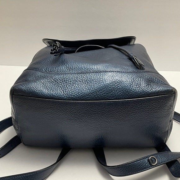 Coach Elle Backpack Metallic Midnight Blue - Picture 7 of 9
